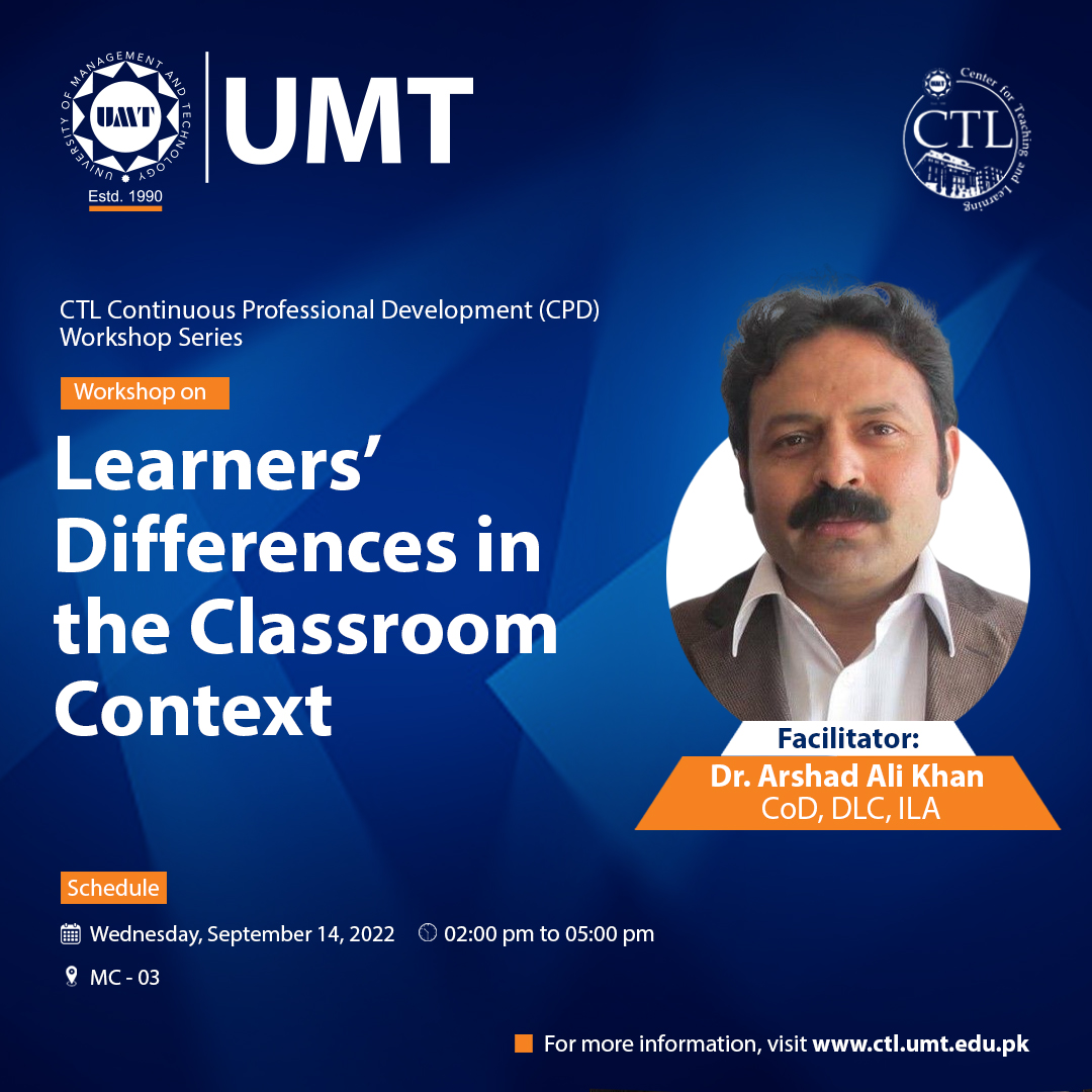 Workshop on Learners’ Differences in the Classroom Context
