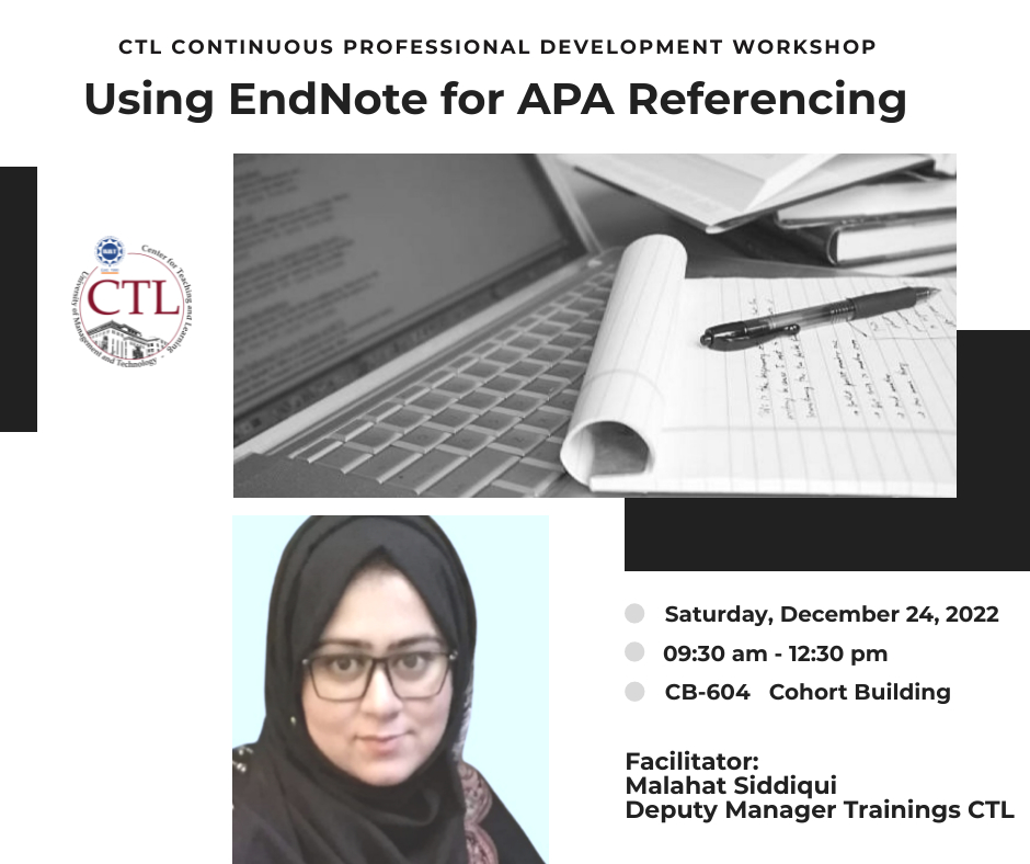 Workshop on Using EndNote X9 for APA Referencing