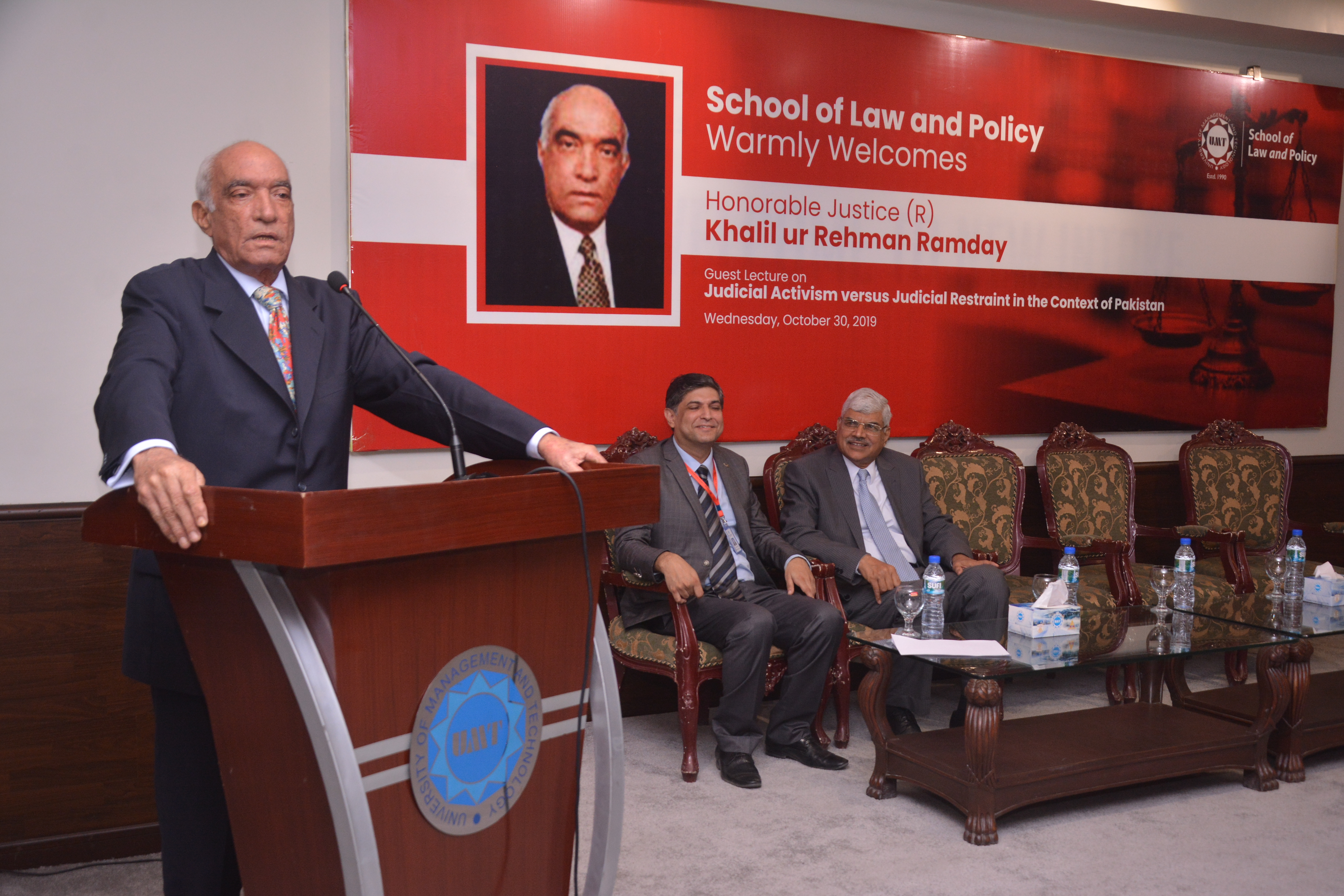 Guest lecture on Judicial Activism versus Judicial restraint by Justice(R) Khalil ur Rehman Ramday