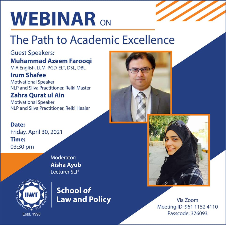Webinar on Path to Academic Excellence