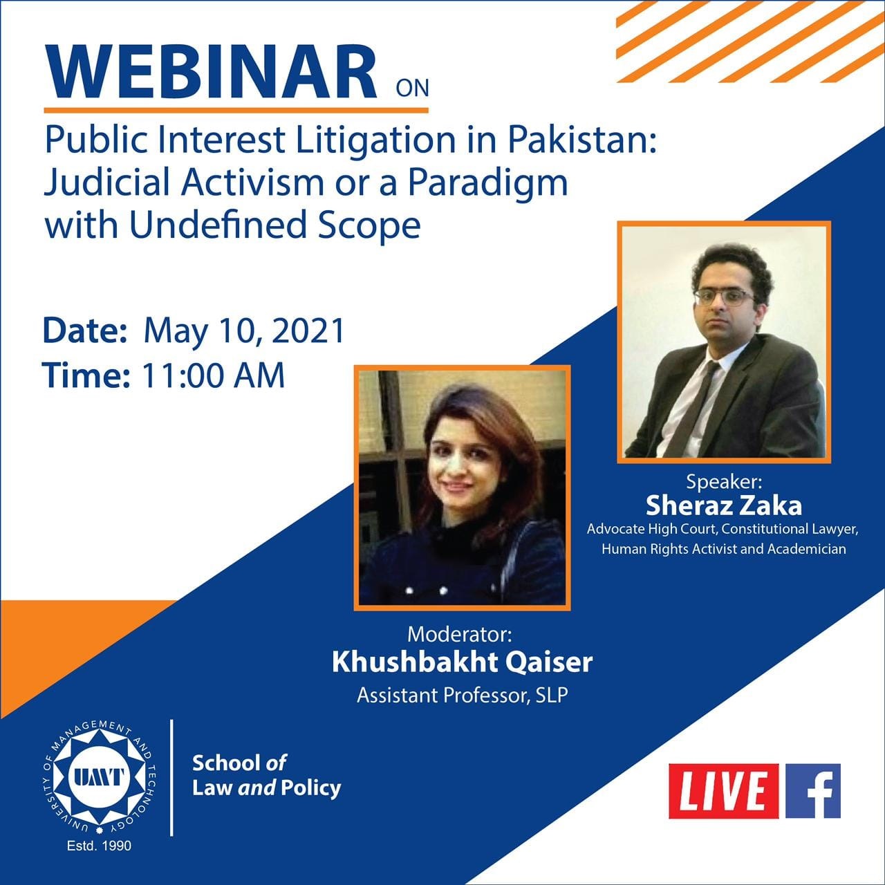Webinar on Public Interest Litigation in Pakistan : Judicial Activism or a Paradigm with undefined scope