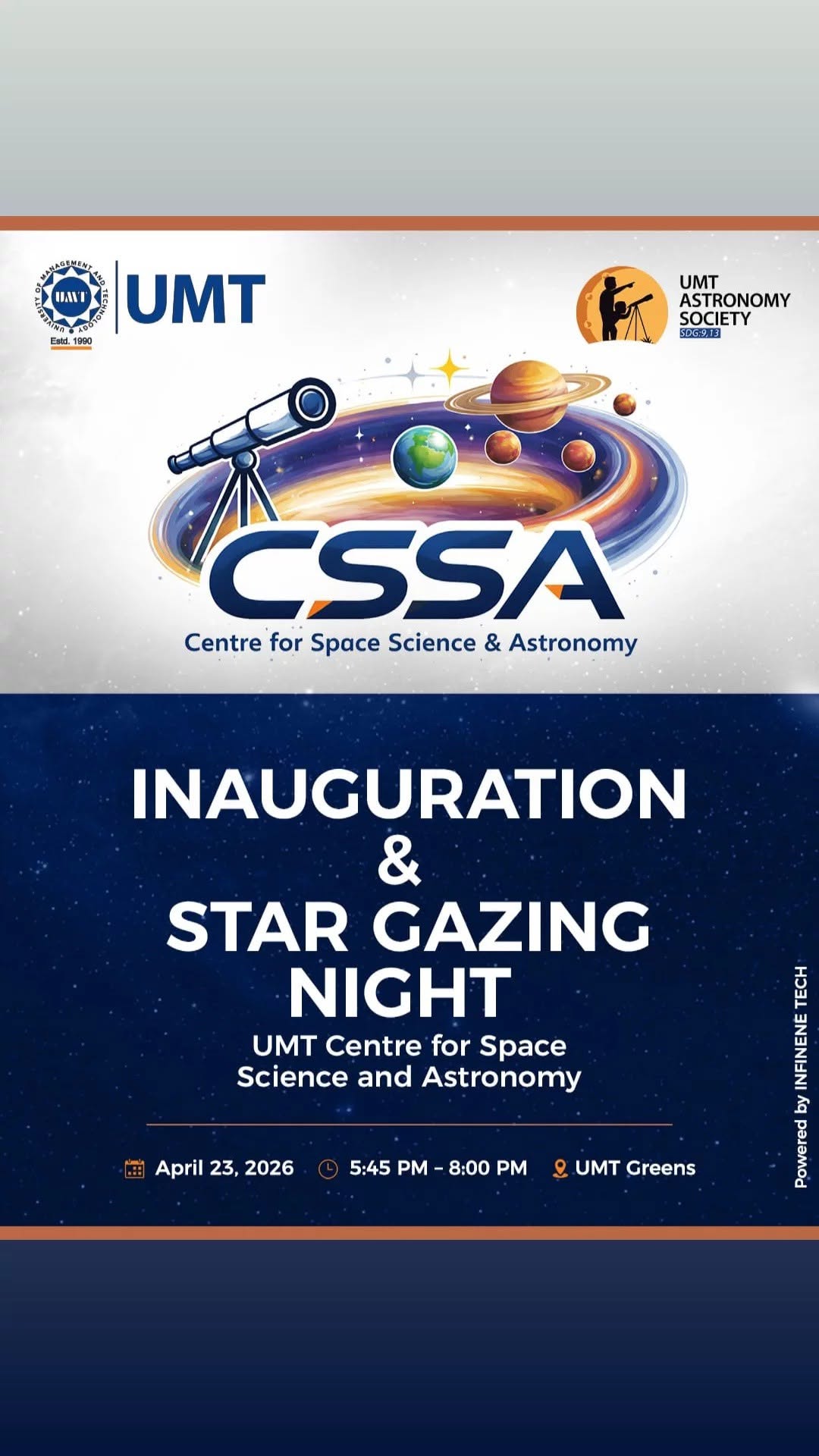 UMT Inaugurated Centre for Space Science & Astronomy with Stargazing Night