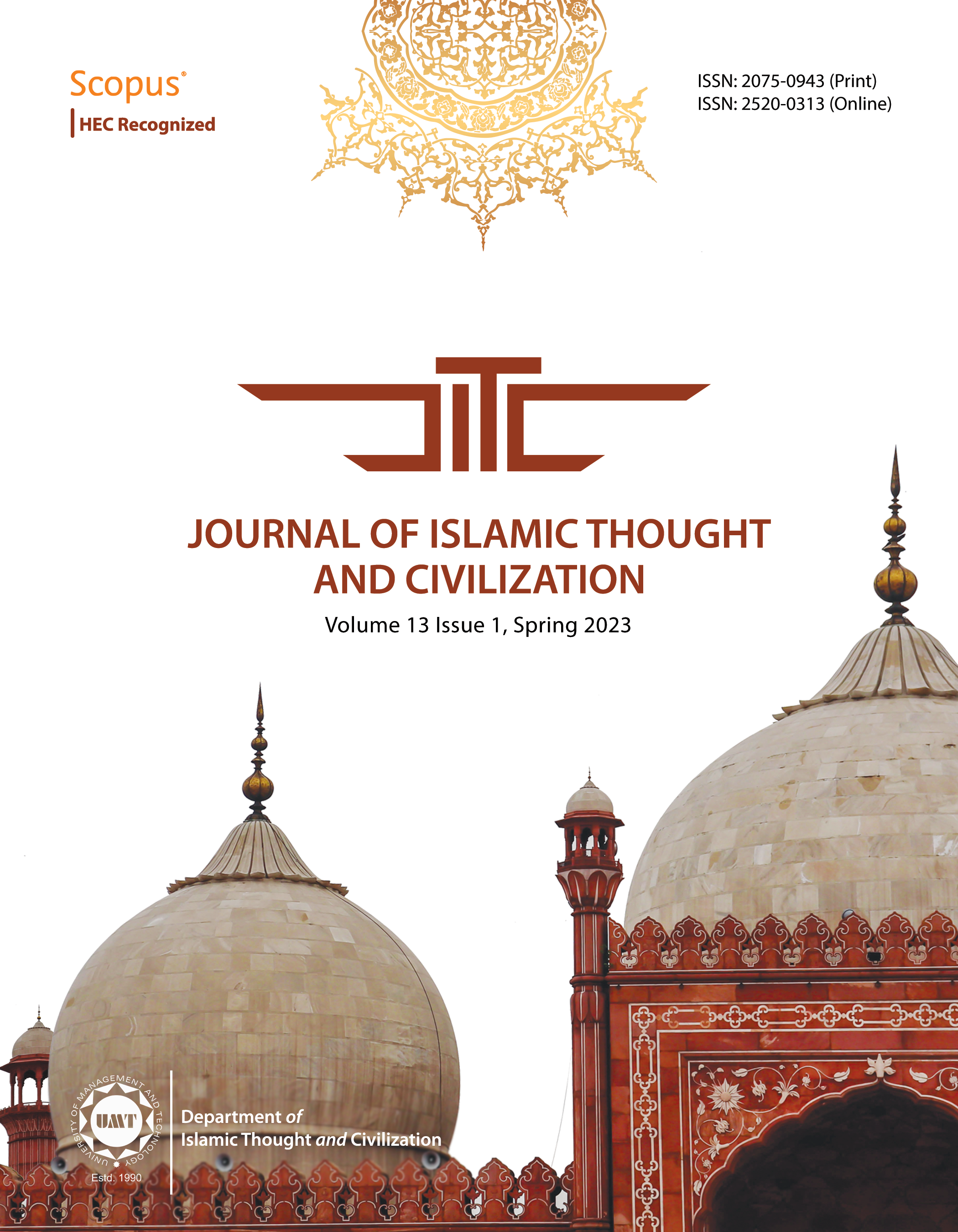 JOURNAL OF ISLAMIC THOUGHT AND CIVILIZATION (JITC)