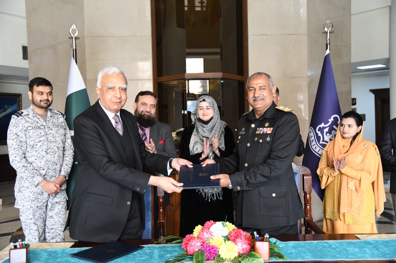 Department of Political Science and International Relations (DPSIR) signed an MOU with Pakistan Navy War College (PNWC)