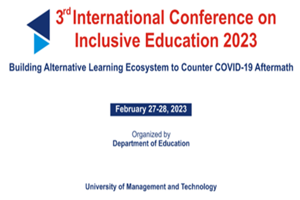 3rd International Conference on Inclusive Education – 2023