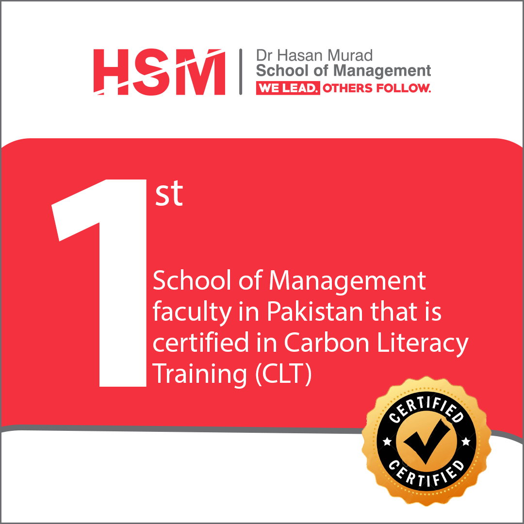 HSM - UMT is the first school of management in Pakistan that is certified in carbon Literacy training