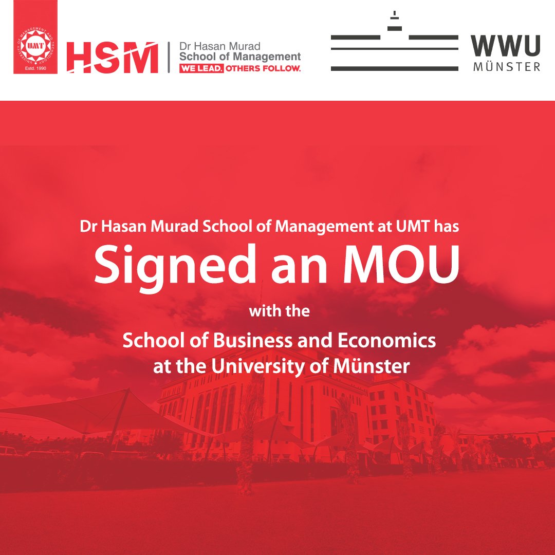 HSM signed MOU with the School of Business and Economics (SBE) of the University of Munster, Germany