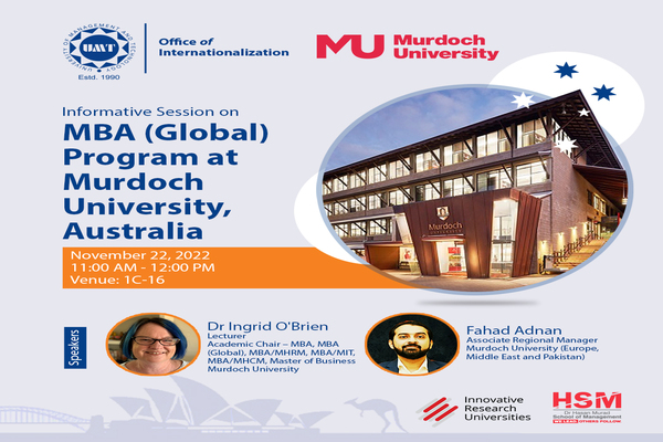 Informative Session on MBA Global Program at Murdoch University Australia