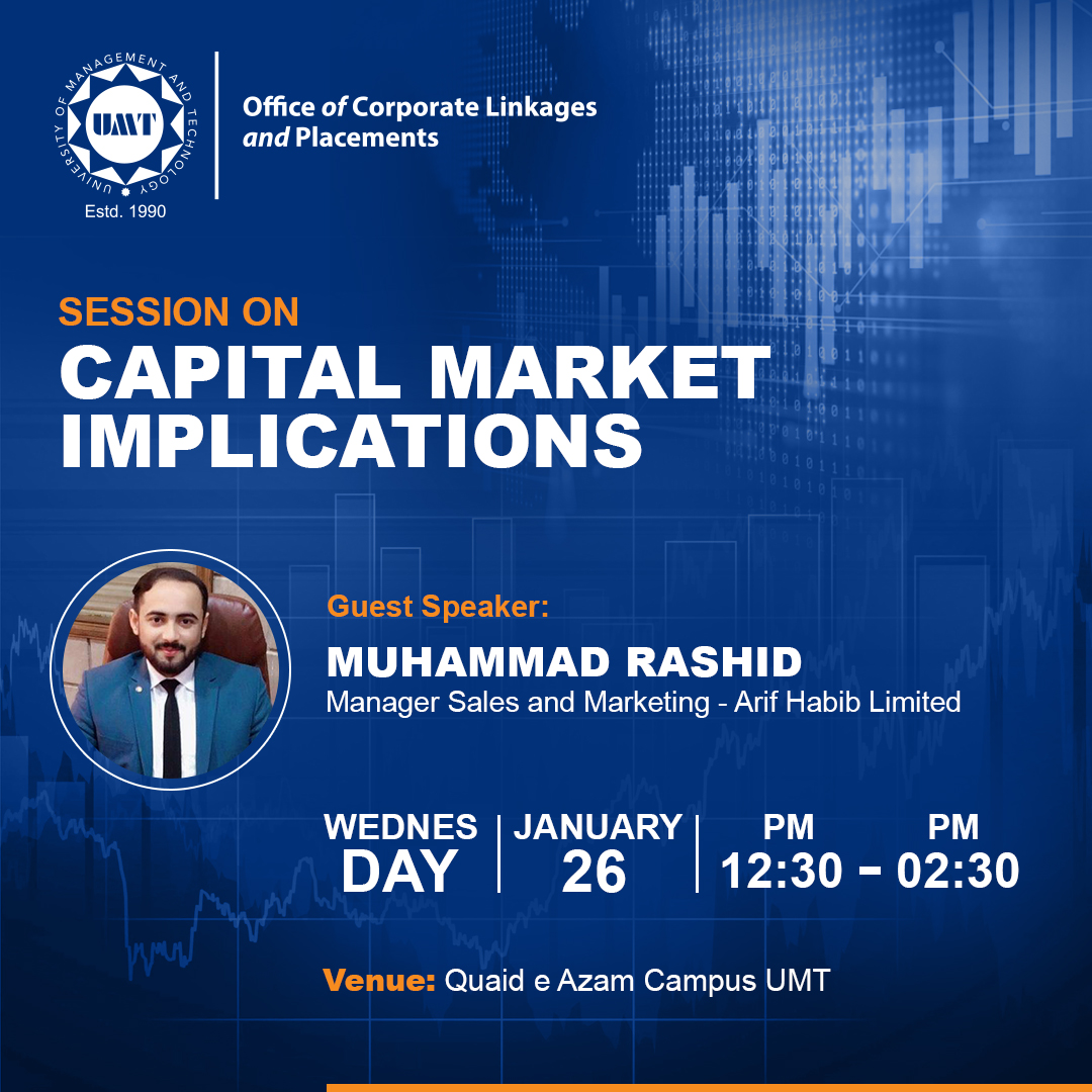 Guest Speaker Session on  "  Capital Market Implications " by  Muhammad Rashid