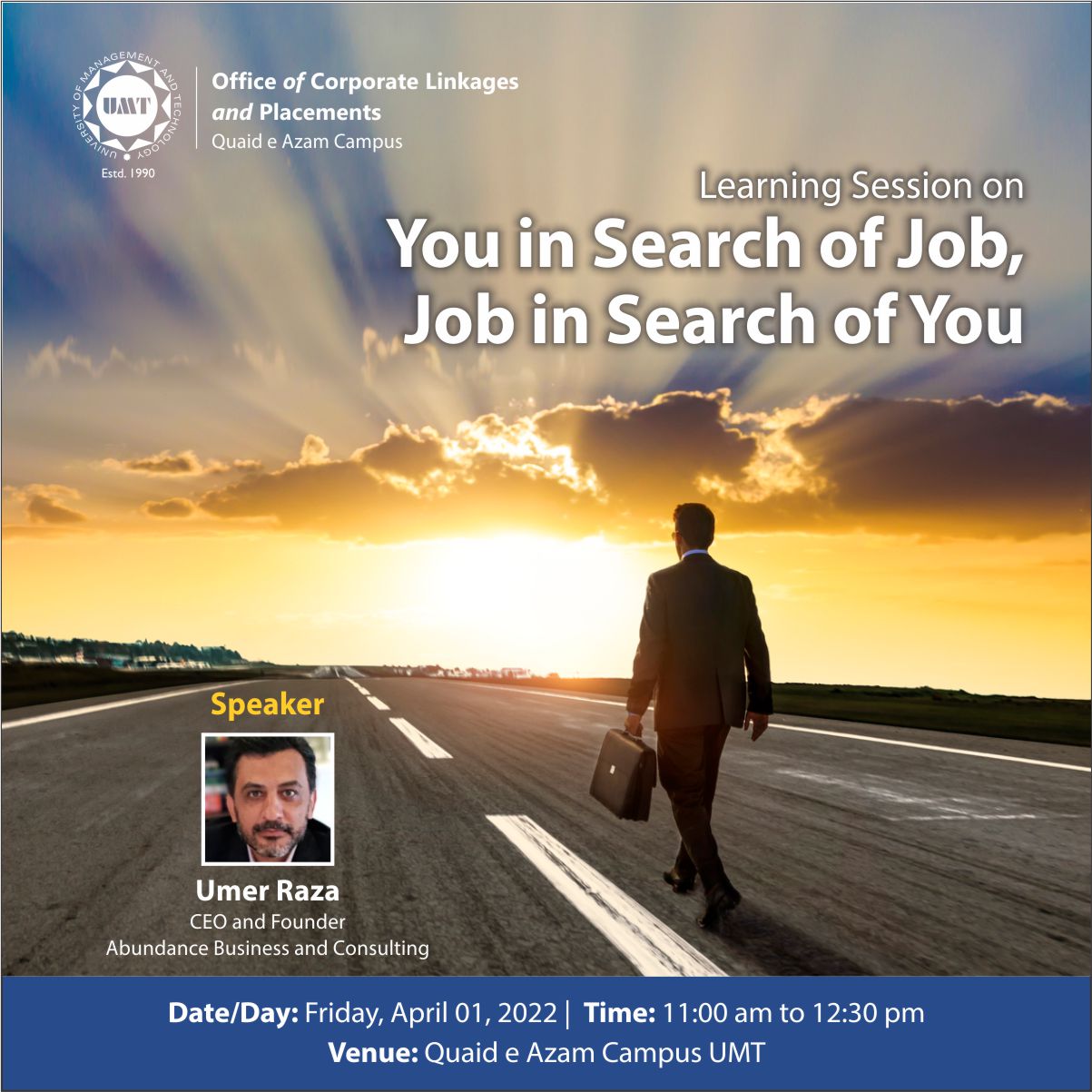 Learning Session on "You in search of JOB in search of you"