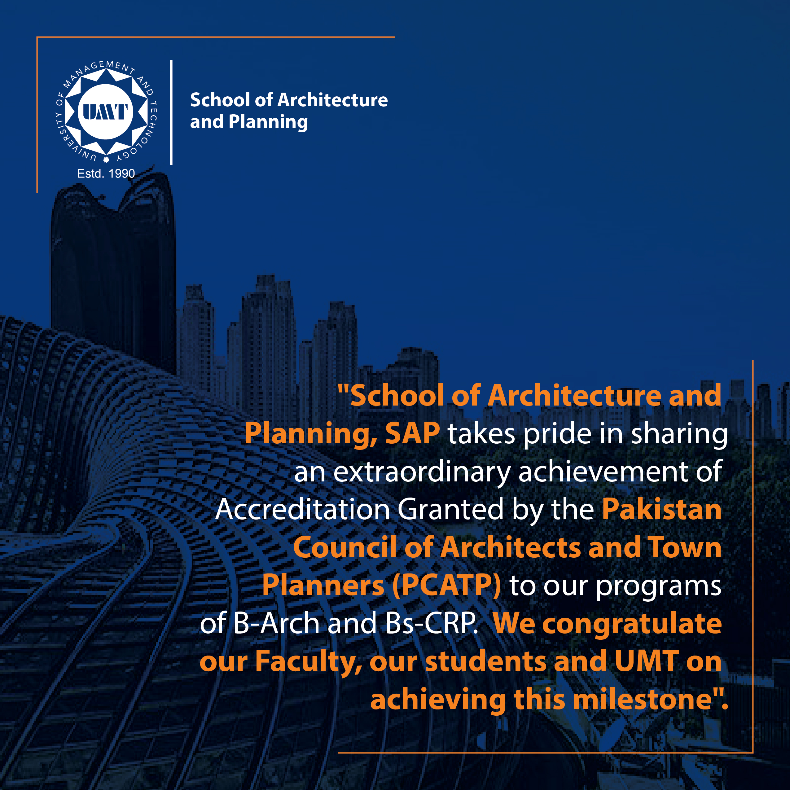Achievement of School of Architecture and Planning