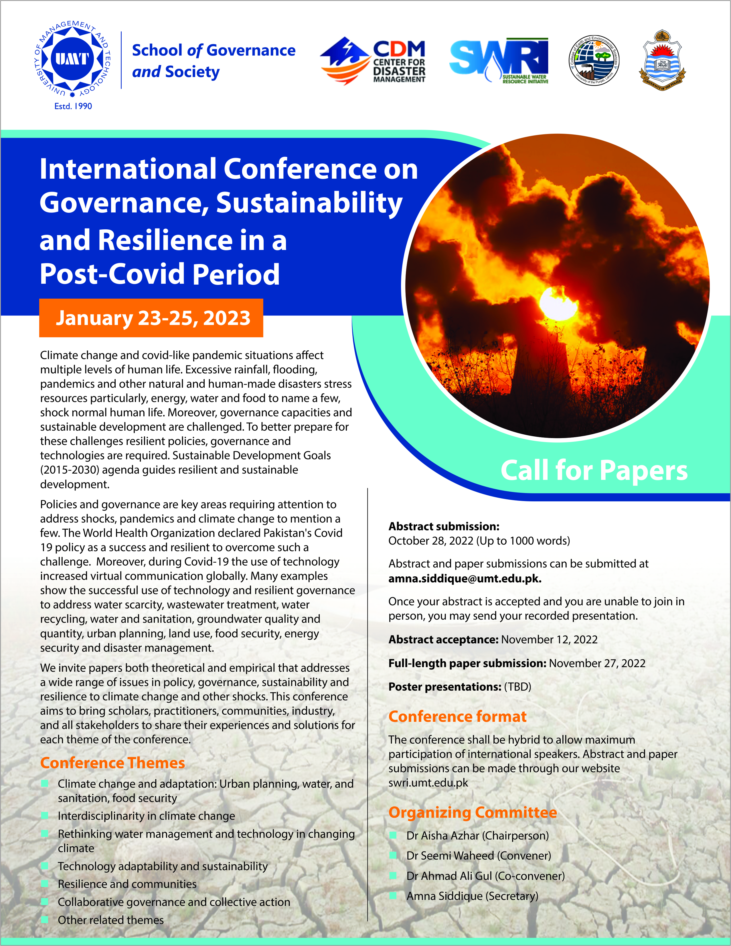 International Conference on Governance, Sustainability, and Resilience in a post-covid period (Hybrid)