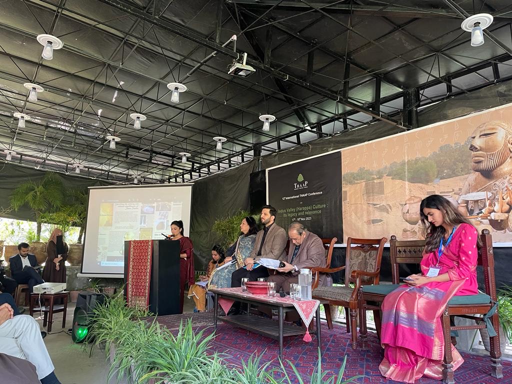 12th International THAAP Conference 2023 -Indus Valley (Harappa) Culture: its legacy and relevance.  Ms Sumbal Sarfraz  Successfully presented a research paper at THAAP Conference.