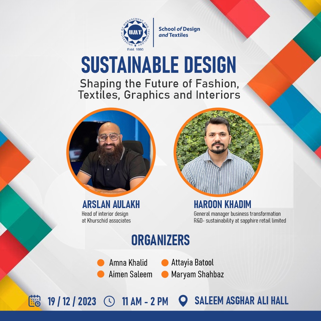 Seminar on Sustainable Design Shaping the Future of Fashion, Textiles, Graphics and Interiors